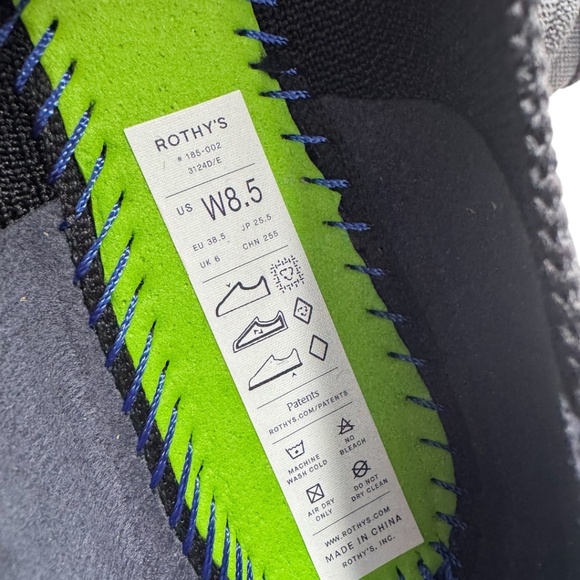 Rothy's Black Flats with Blue Accents - Picture 6 of 9